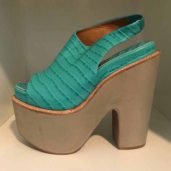Jeffrey Campbell Shoes - NIB Jeffrey Campbell TURQUOISE PLATFORM SANDAL